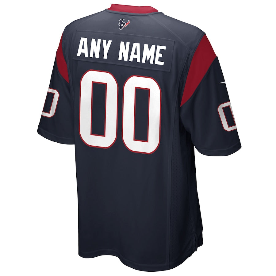 Houston Texans Navy Custom Game Navy Football Jersey product image