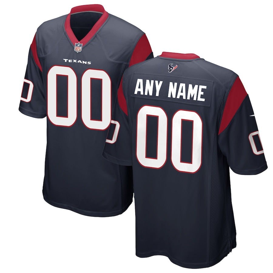 Houston Texans Navy Custom Game Navy Football Jersey product image