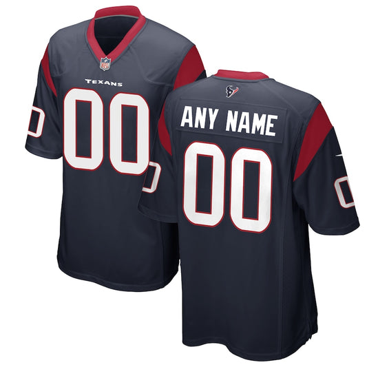 Houston Texans Navy Custom Game Navy Football Jersey product image