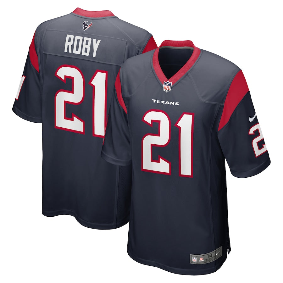 Houston Texans Bradley Roby Game Navy Football Jersey product image