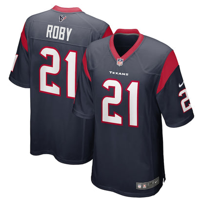 Houston Texans Bradley Roby Game Navy Football Jersey product image