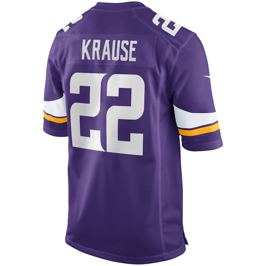 Minnesota Vikings Paul Krause Game Purple Football Jersey product image