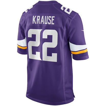 Minnesota Vikings Paul Krause Game Purple Football Jersey product image