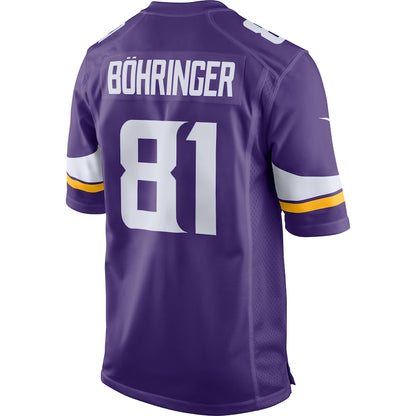 Minnesota Vikings Moritz Bohringer Game Team Color Purple Football Jersey product image