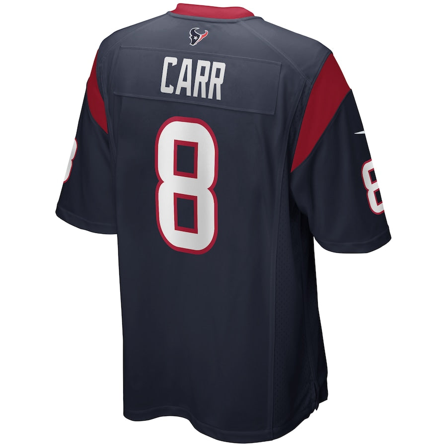 Houston Texans David Carr Game Navy Football Jersey product image