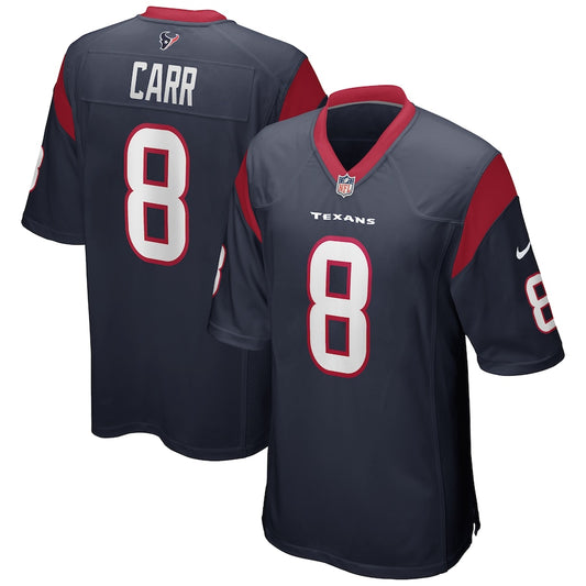 Houston Texans David Carr Game Navy Football Jersey product image