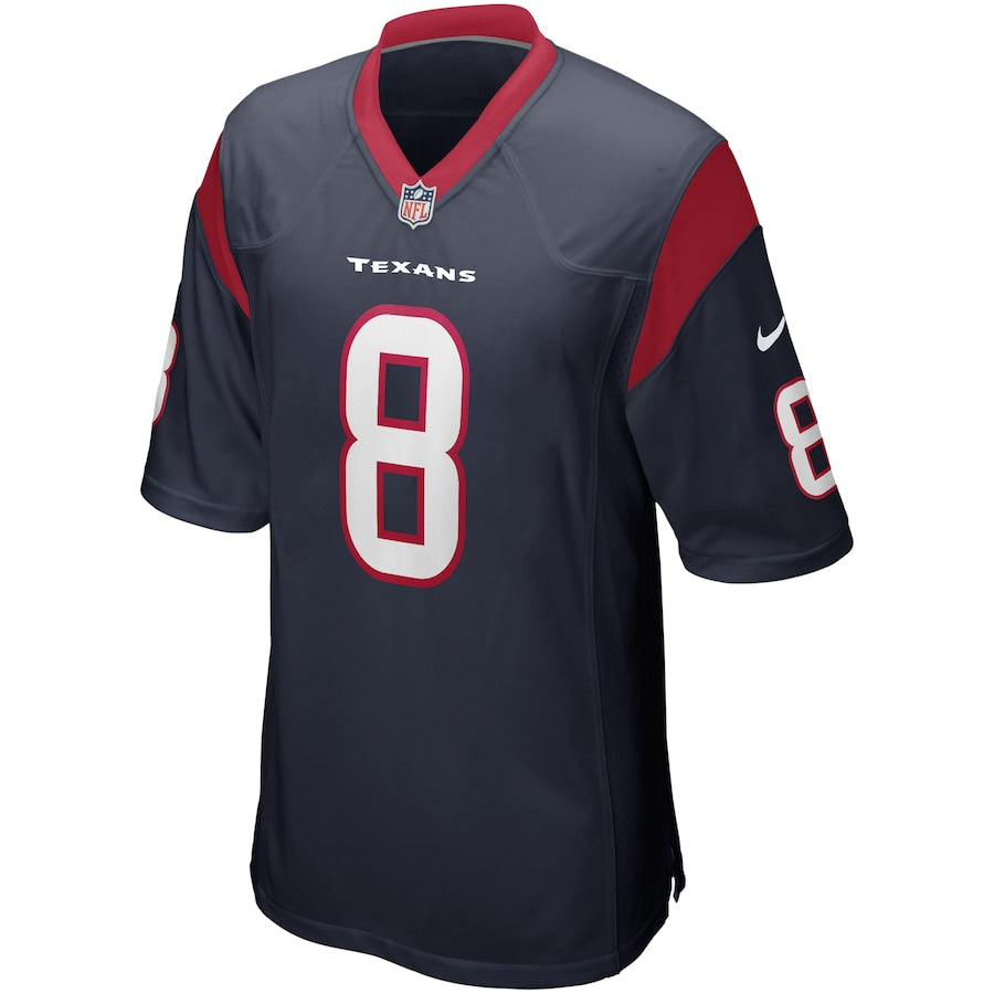 Houston Texans David Carr Game Navy Football Jersey product image