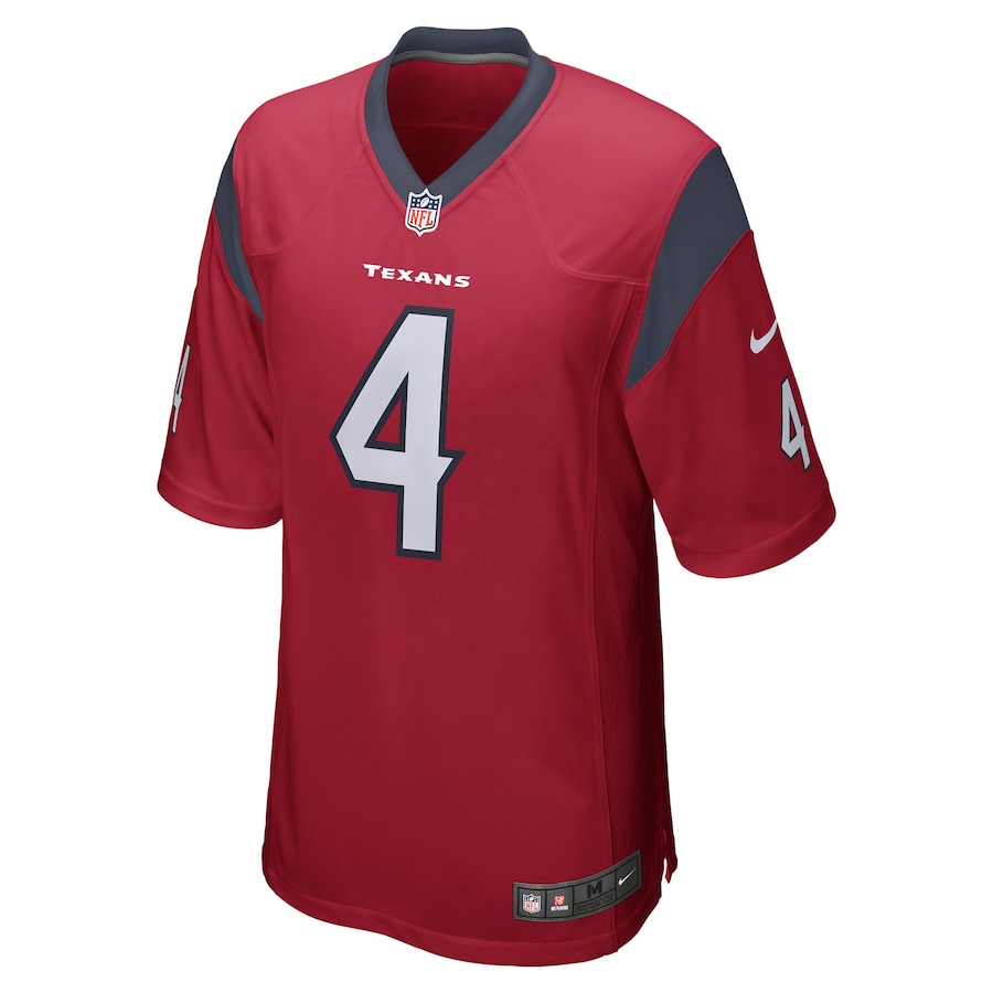 Houston Texans Deshaun Watson Game Red Football Jersey product image