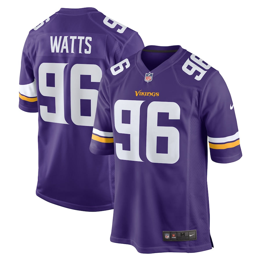 Minnesota Vikings Armon Watts Game Purple Football Jersey product image