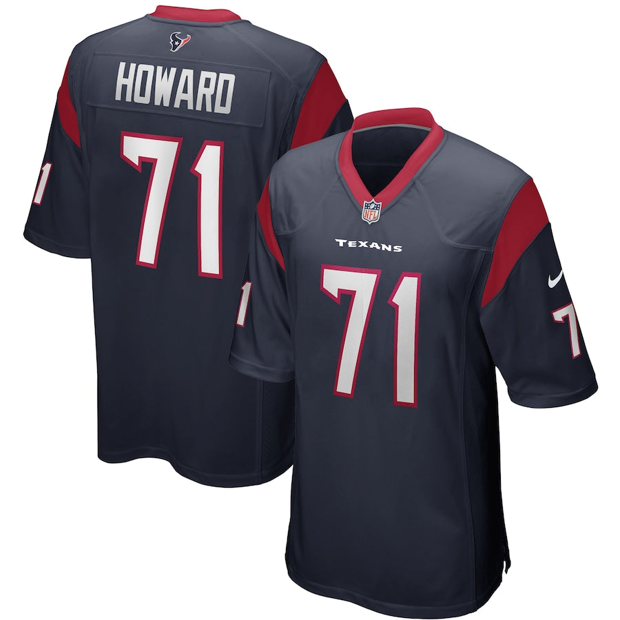 Houston Texans Tytus Howard Game Navy Football Jersey product image