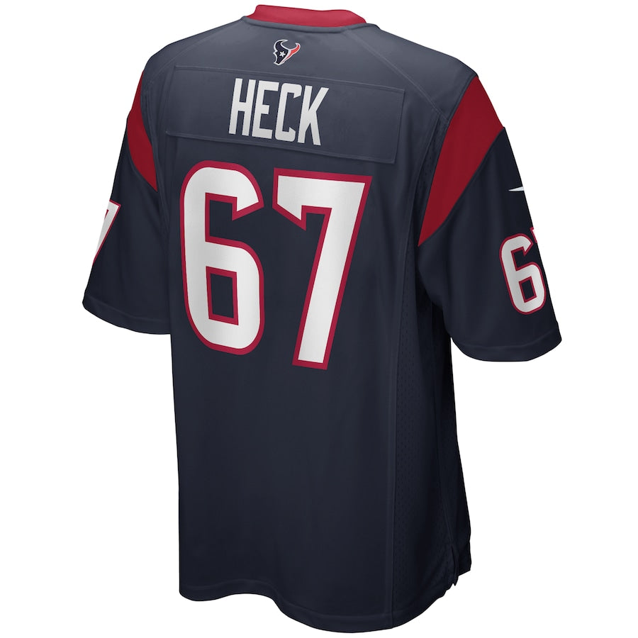 Houston Texans Charlie Heck Game Navy Football Jersey product image