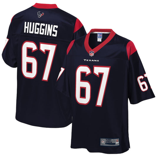 Houston Texans Albert Huggins Pro Line Big & Tall Navy Football Jersey product image
