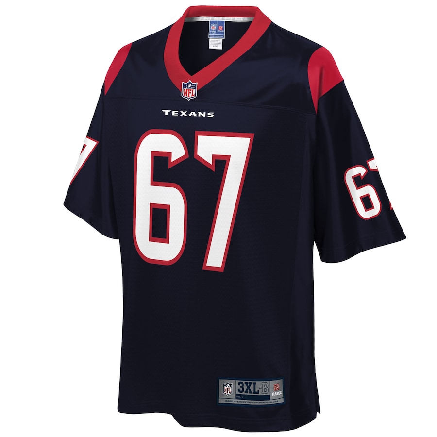 Houston Texans Albert Huggins Pro Line Big & Tall Navy Football Jersey product image