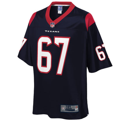 Houston Texans Albert Huggins Pro Line Big & Tall Navy Football Jersey product image