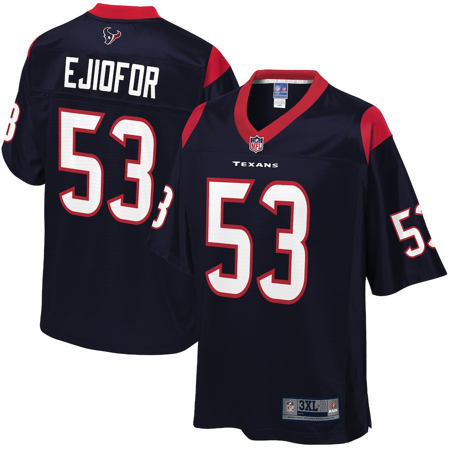 Houston Texans Duke Ejiofor Pro Line Big & Tall Navy Football Jersey product image