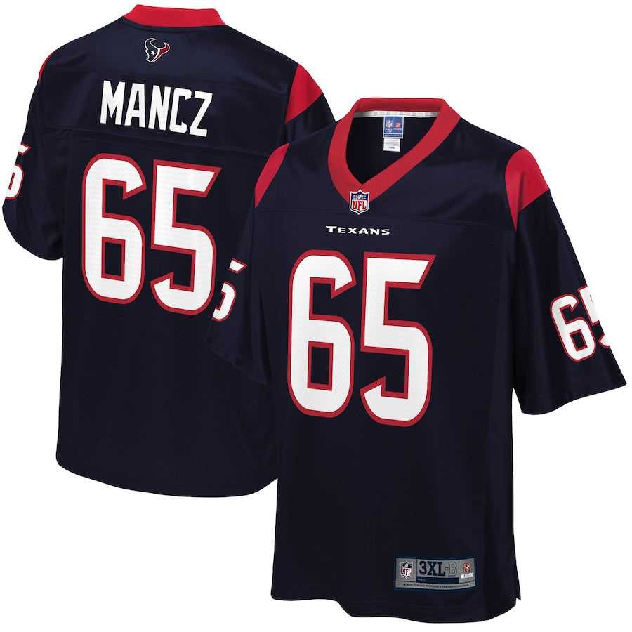 Houston Texans Greg Mancz Pro Line Big & Tall Navy Football Jersey product image