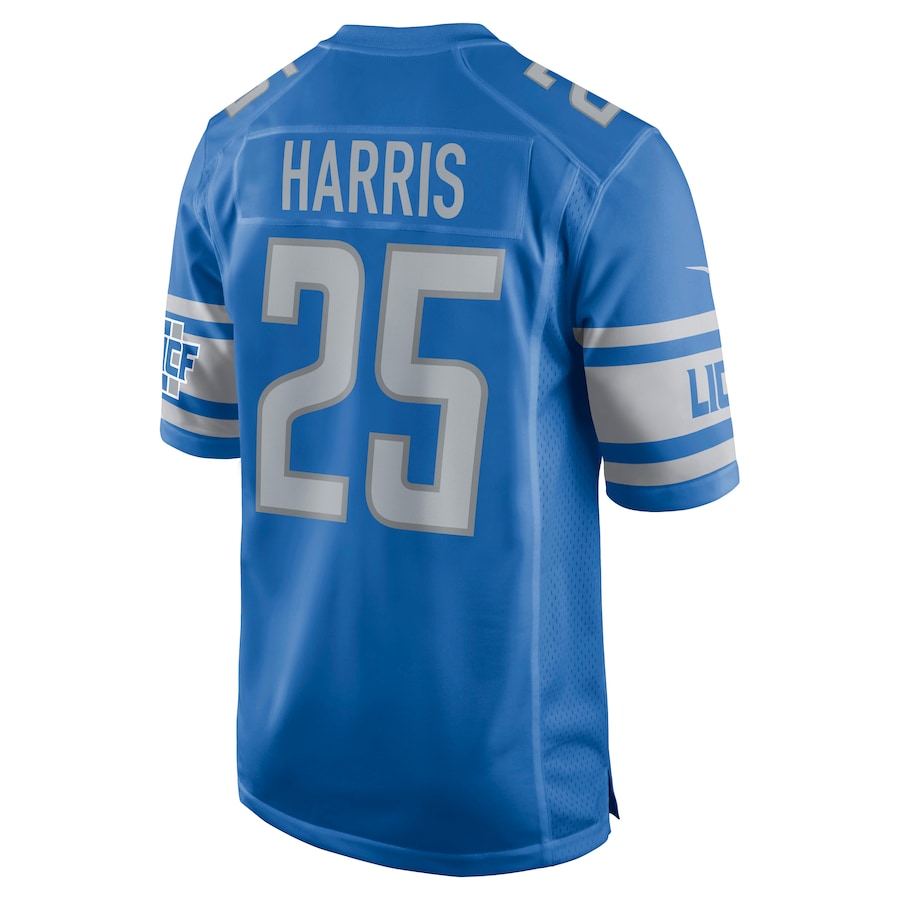 Detroit Lions Will Harris Game Blue Football Jersey product image
