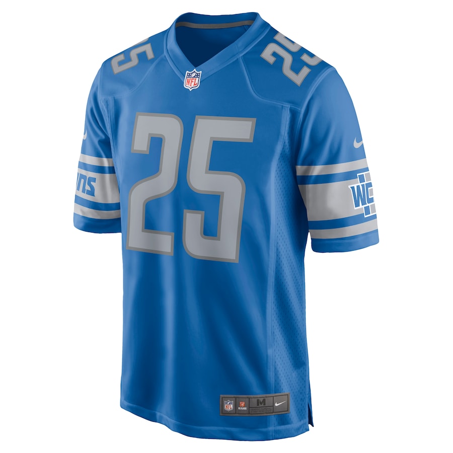 Detroit Lions Will Harris Game Blue Football Jersey product image