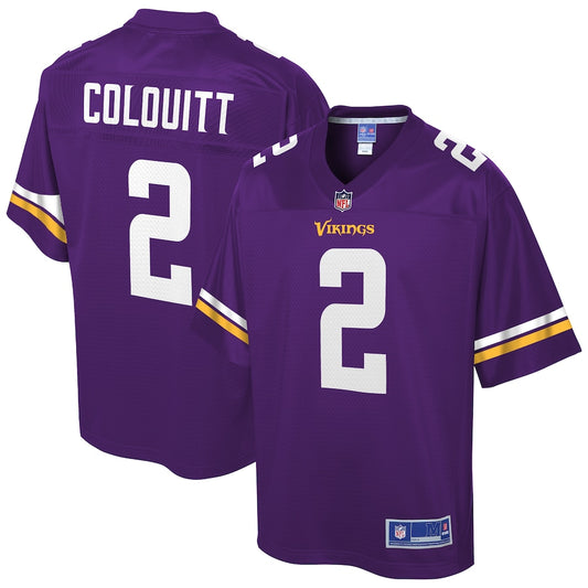 Minnesota Vikings Britton Colquitt Pro Line Purple Football Jersey product image