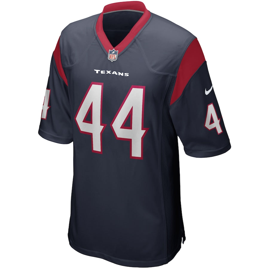 Houston Texans Cullen Gillaspia Game Navy Football Jersey product image