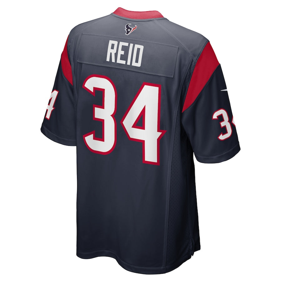 Houston Texans John Reid Game Navy Football Jersey product image