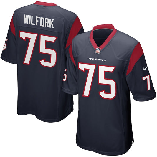 Houston Texans Vince Wilfork Game Navy Football Jersey product image