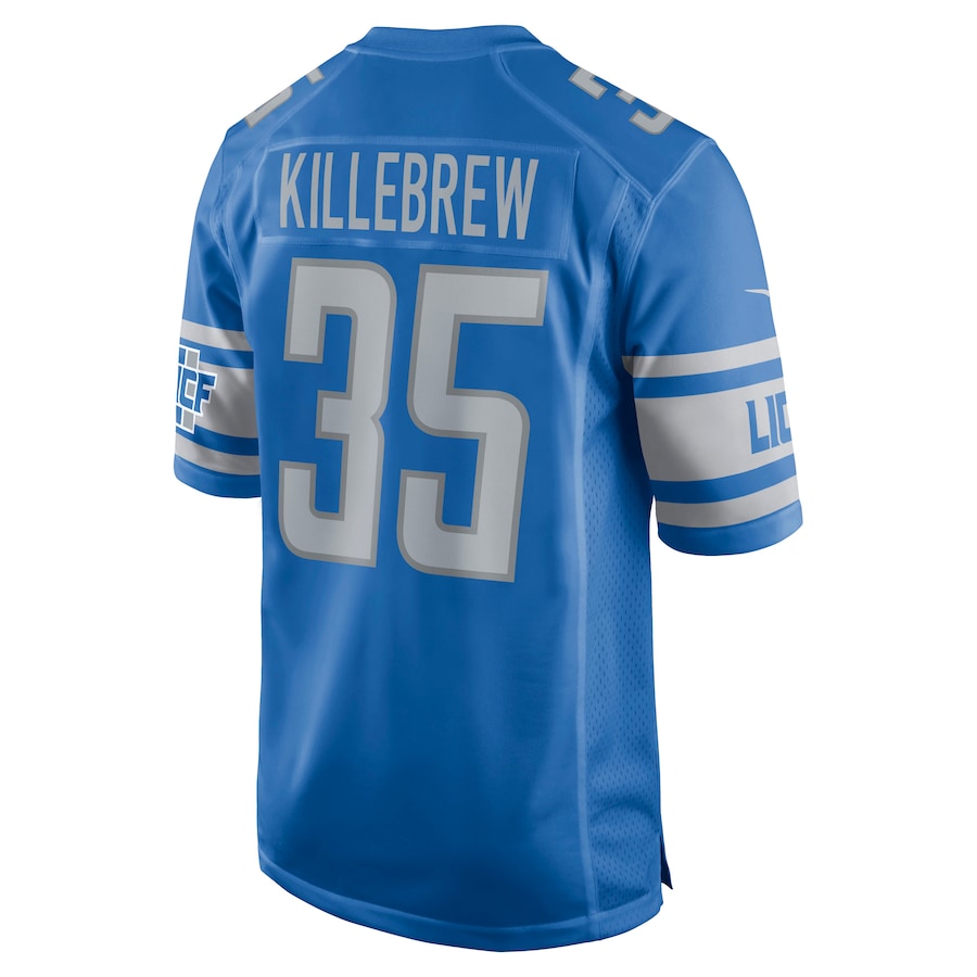 Detroit Lions Miles Killebrew Game Blue Football Jersey product image