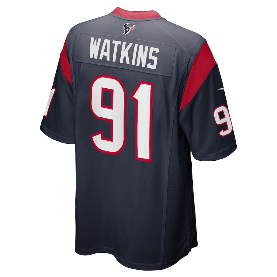 Houston Texans Carlos Watkins Game Navy Football Jersey product image