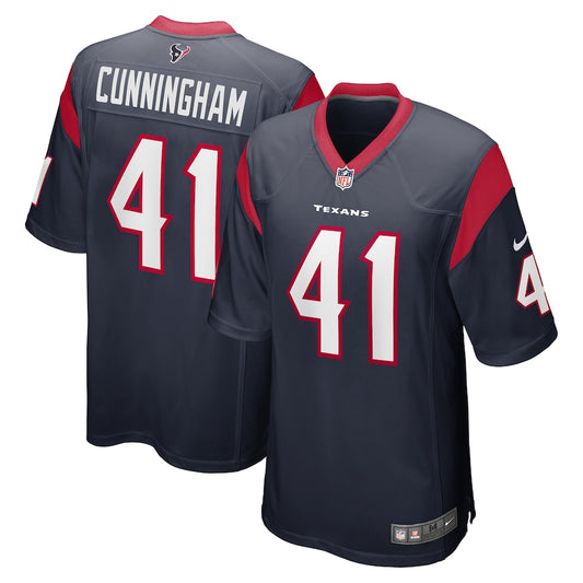 Houston Texans Zach Cunningham Game Navy Football Jersey product image