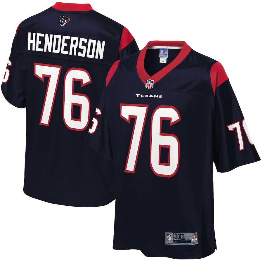Houston Texans Seantrel Henderson Pro Line Big & Tall Team Color Navy Football Jersey product image