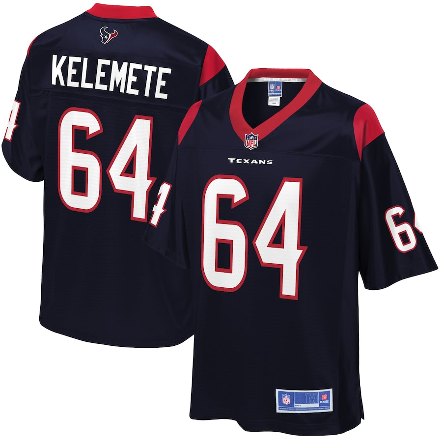 Houston Texans Senio Kelemete Pro Line Team Color Navy Football Jersey product image