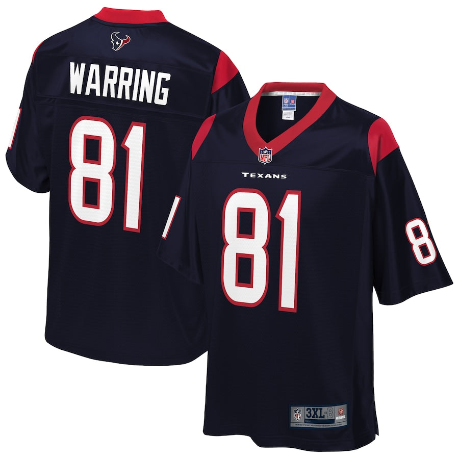 Houston Texans Kahale Warring Pro Line Big & Tall Navy Football Jersey product image