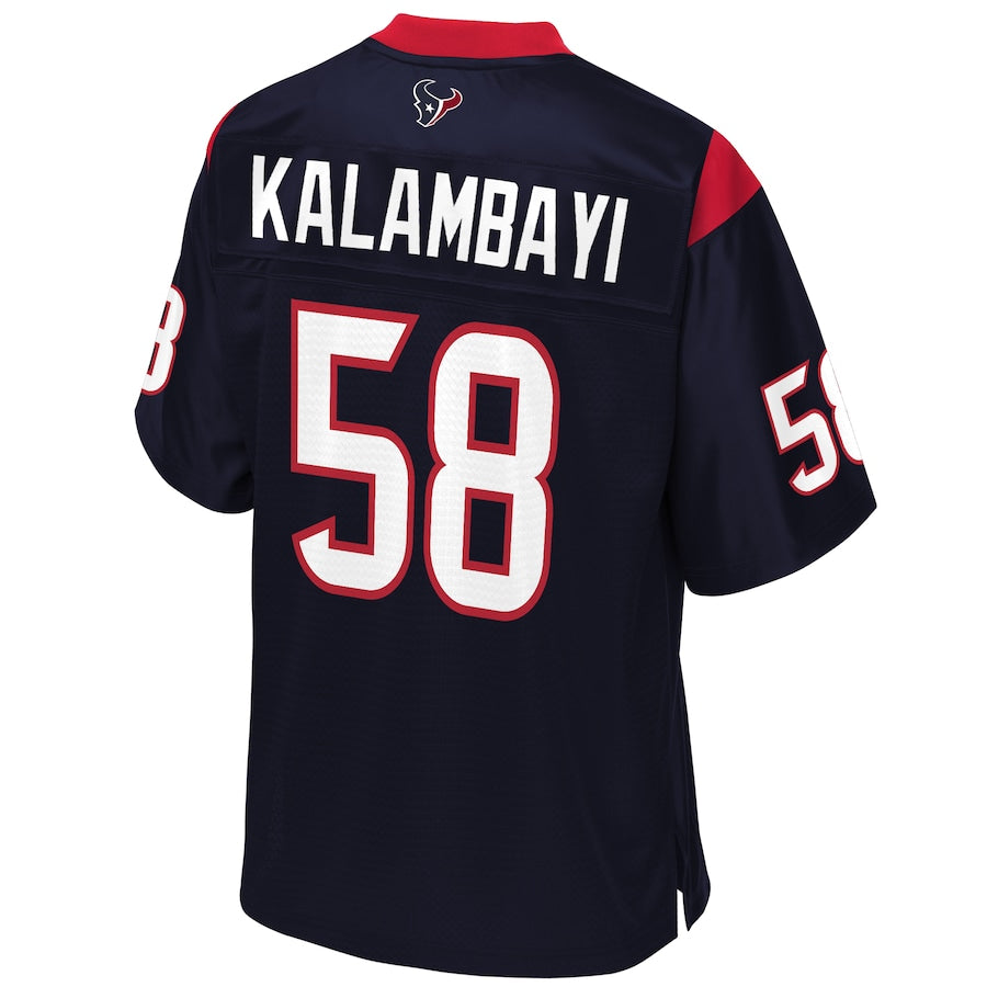 Houston Texans Peter Kalambayi Pro Line Navy Football Jersey product image