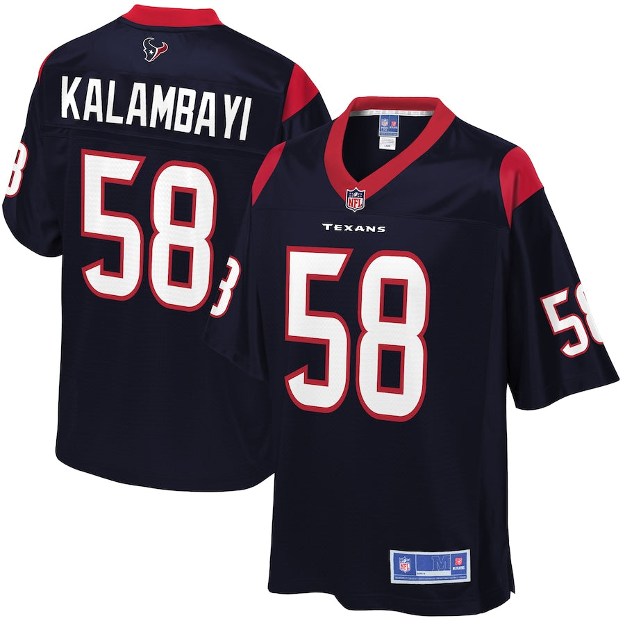 Houston Texans Peter Kalambayi Pro Line Navy Football Jersey product image