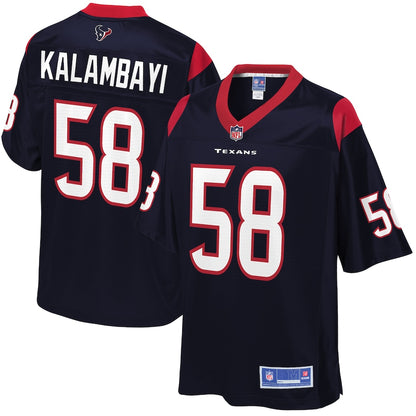 Houston Texans Peter Kalambayi Pro Line Navy Football Jersey product image