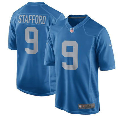 Detroit Lions Matthew Stafford Throwback Game Blue Football Jersey product image