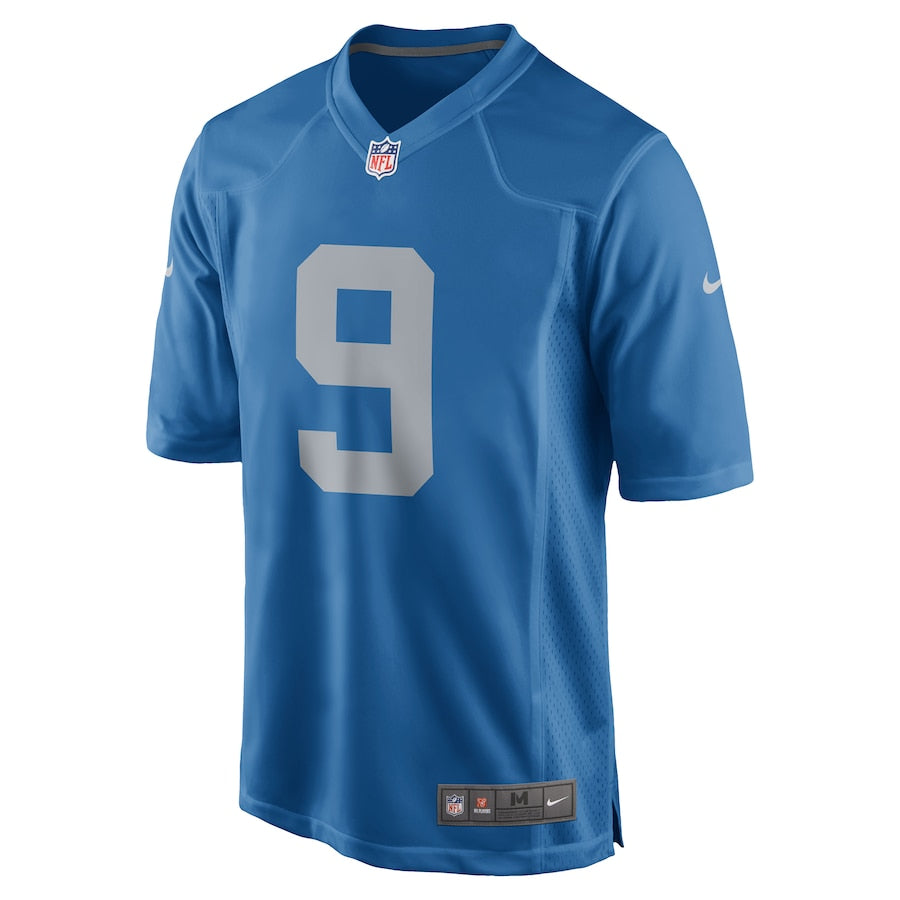 Detroit Lions Matthew Stafford Throwback Game Blue Football Jersey product image