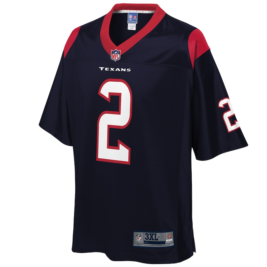 Houston Texans Pro Line Big & Tall Navy Football Jersey product image