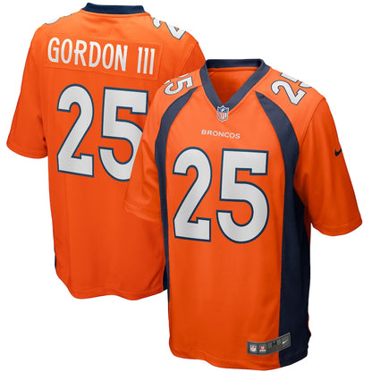 Denver Broncos Melvin Gordon Game Orange Football Jersey product image
