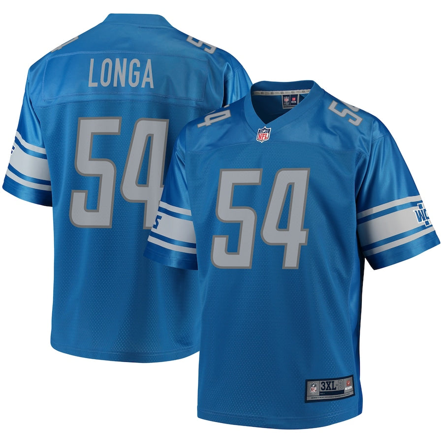 Detroit Lions Steve Longa Pro Line Big & Tall Blue Football Jersey product image