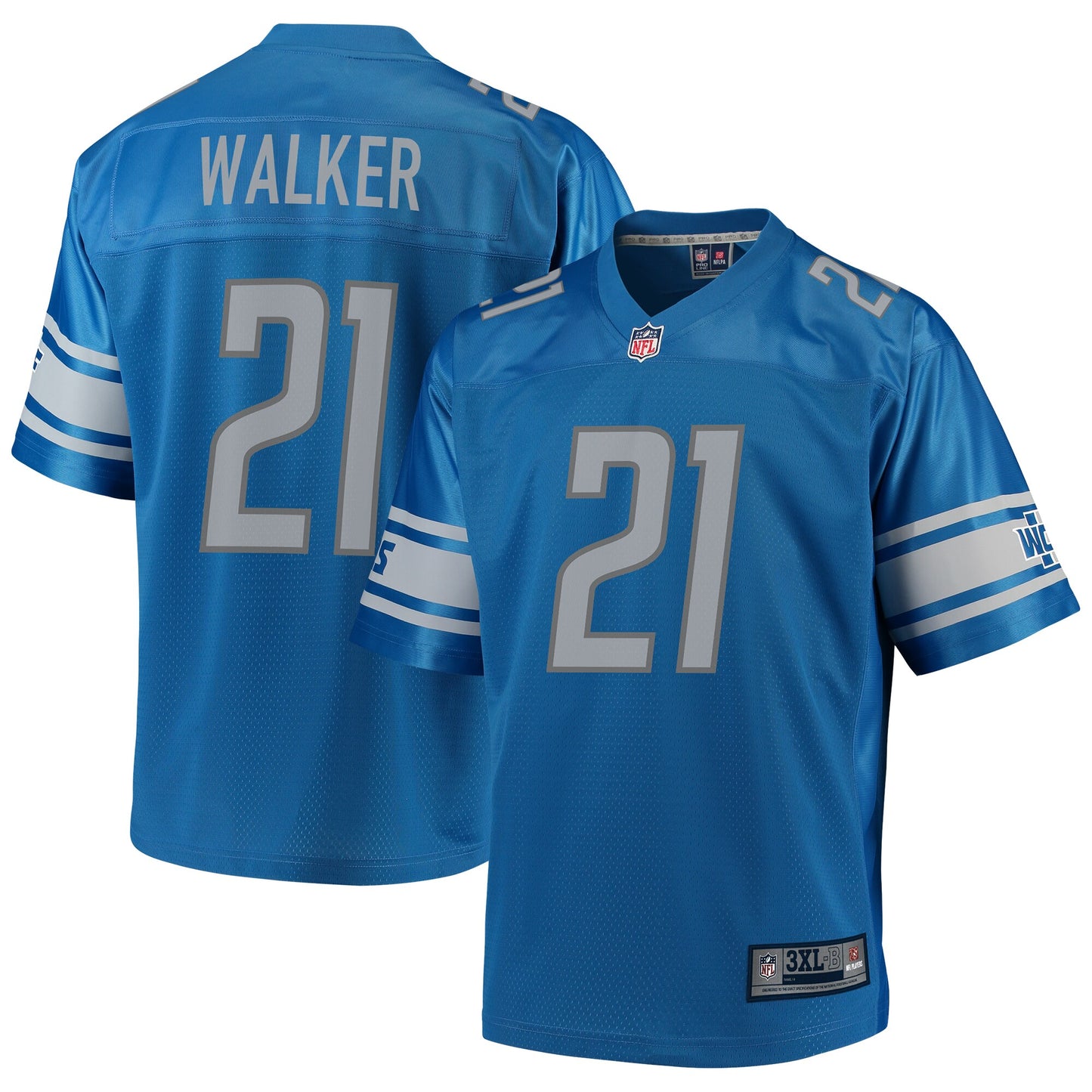 Detroit Lions Tracy Walker Pro Line Big & Tall Team Color Blue Football Jersey product image