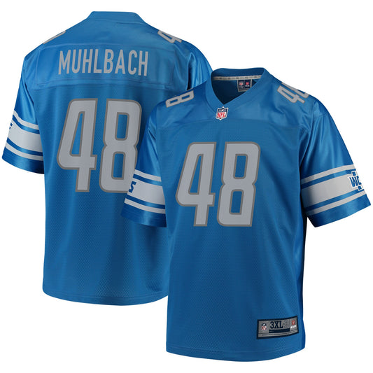 Detroit Lions Don Muhlbach Pro Line Big & Tall Blue Football Jersey product image