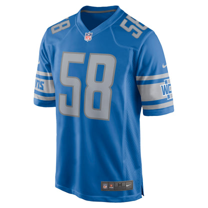Detroit Lions Jamie Collins Sr. Game Blue Football Jersey product image