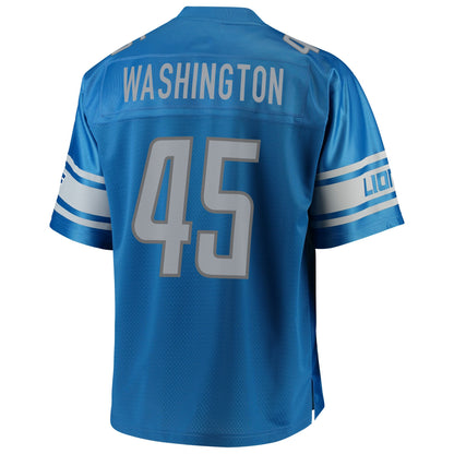 Detroit Lions Charles Washington Pro Line Big & Tall Blue Football Jersey product image