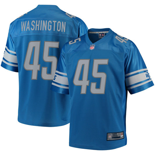 Detroit Lions Charles Washington Pro Line Big & Tall Blue Football Jersey product image
