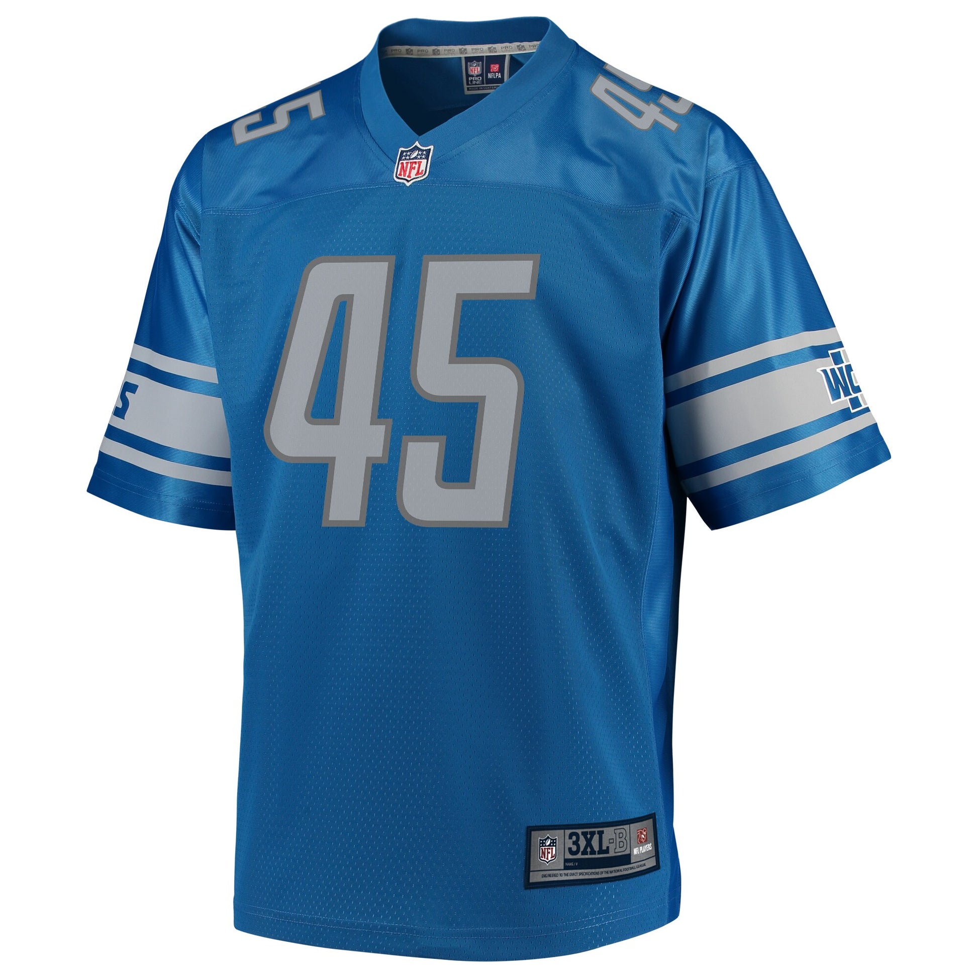 Detroit Lions Charles Washington Pro Line Big & Tall Blue Football Jersey product image