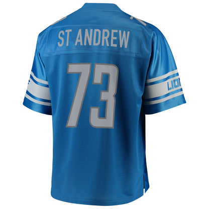 Detroit Lions Micah St. Andrew Pro Line Big & Tall Blue Football Jersey product image