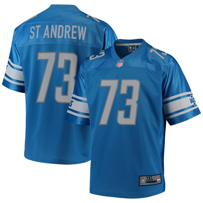 Detroit Lions Micah St. Andrew Pro Line Big & Tall Blue Football Jersey product image
