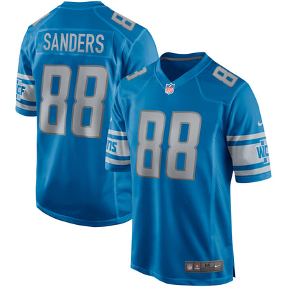 Detroit Lions Charlie Sanders Game Blue Football Jersey product image