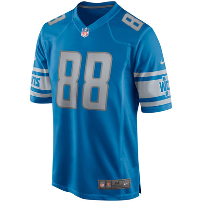 Detroit Lions Charlie Sanders Game Blue Football Jersey product image